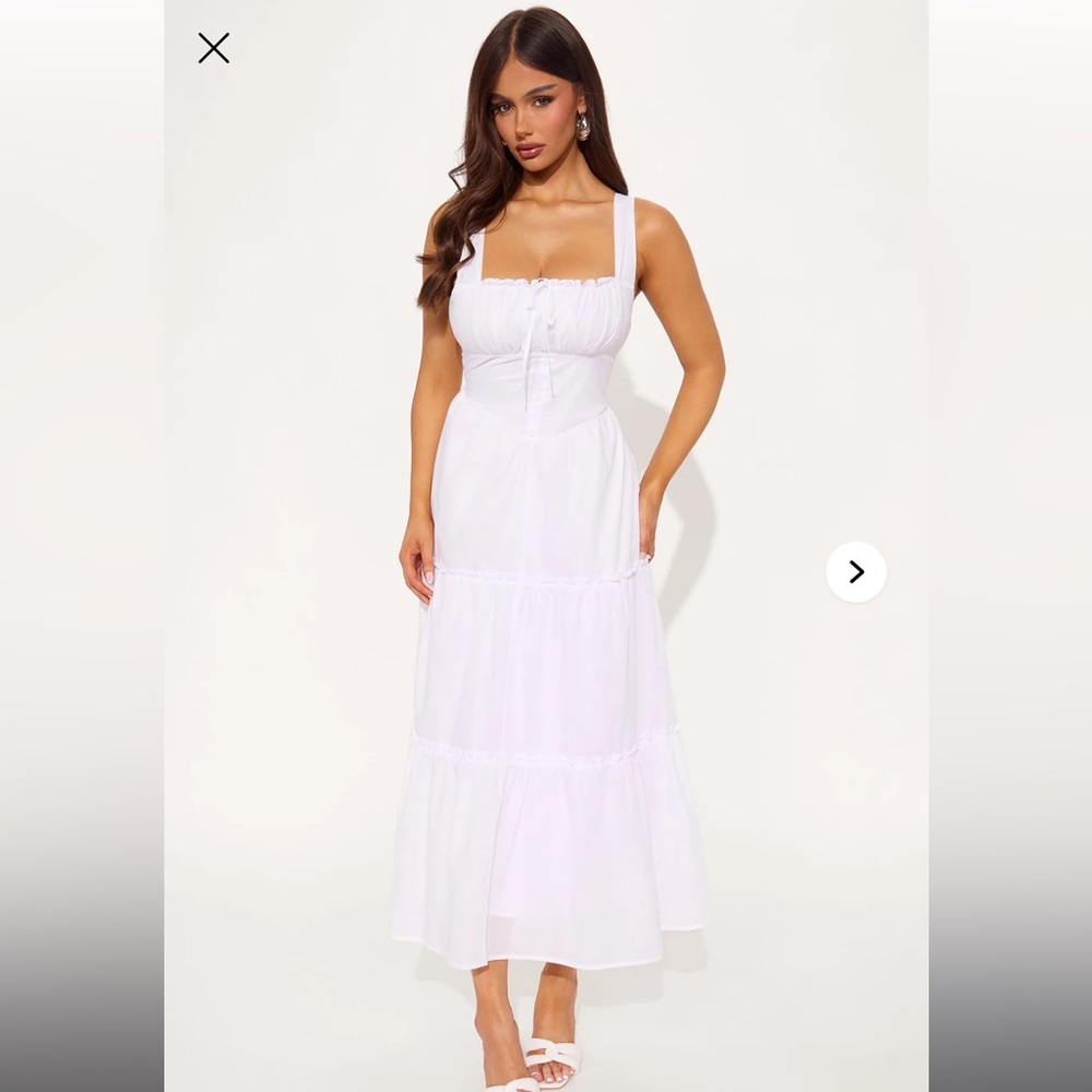 Fashion Nova White Maxi Skirt